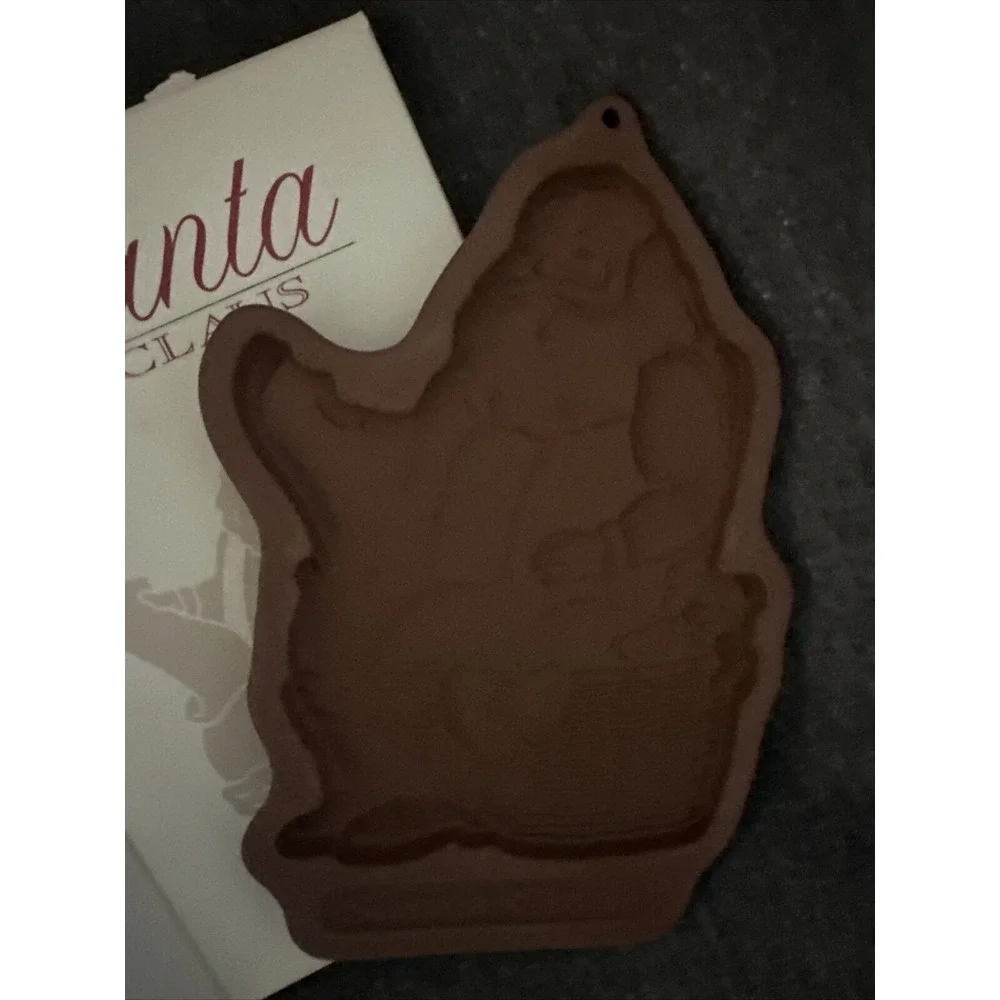 VTG Longaberger‎ Pottery 1992 Santa Claus Cookie Mold Christmas Decor 7